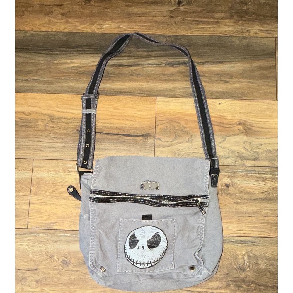 Disney Parks Nightmare Before Christmas Jack Skellington Gray Shoulder Bag